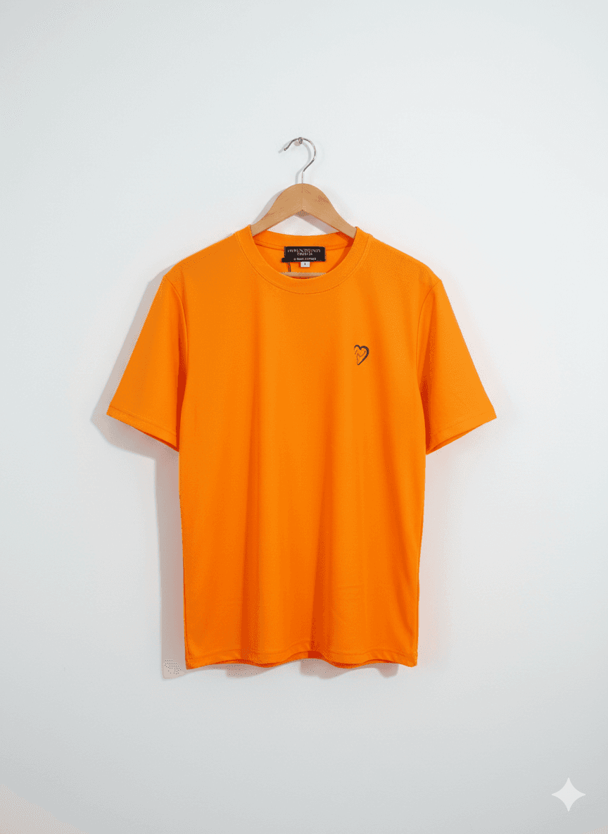 The Signature Minimalist Tee – Vibrant Orange