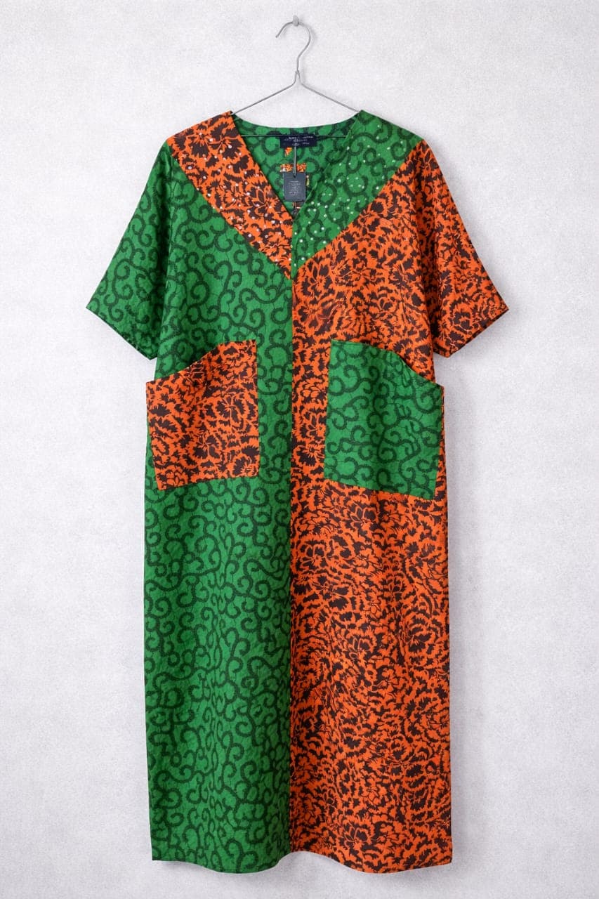 Grace & Growth: Premium Ankara Patchwork Midi Dress