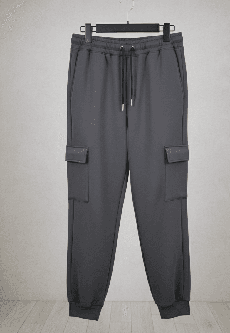 The Minimalist Cargo Joggers – Charcoal Gray