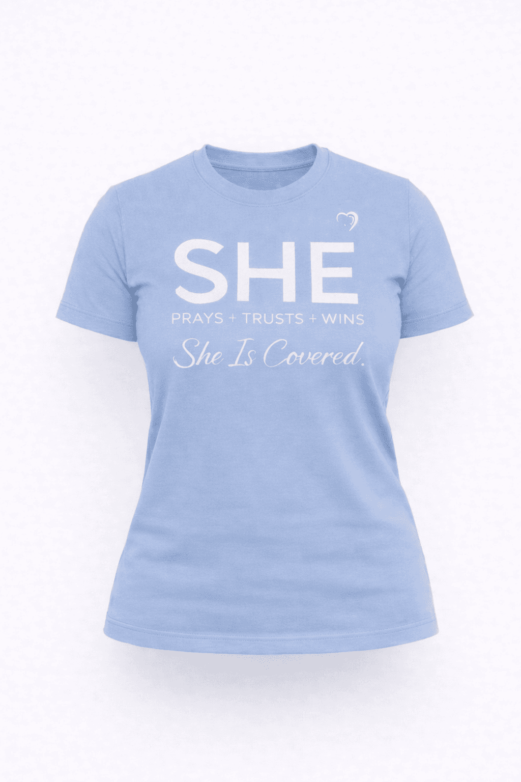 She Is Covered" Graphic Tee β Periwinkle Blue